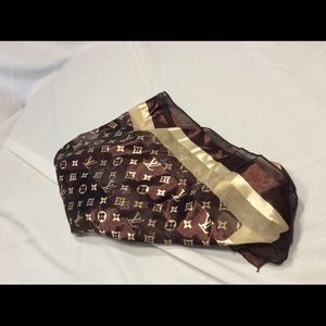 Scarf 36 x 36. Brown/beige